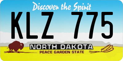 ND license plate KLZ775