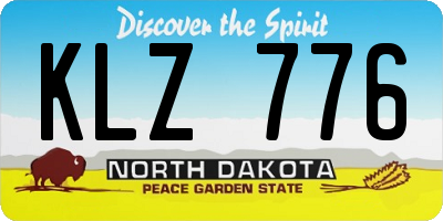 ND license plate KLZ776