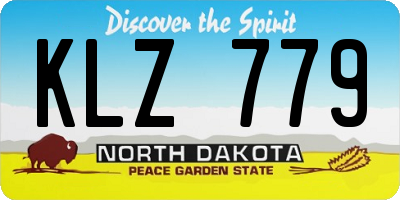 ND license plate KLZ779
