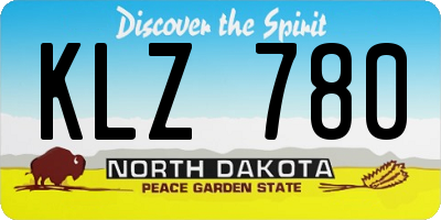 ND license plate KLZ780