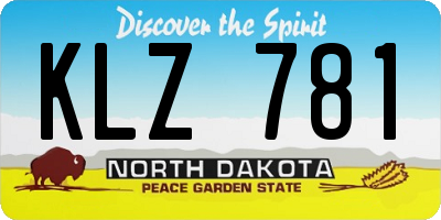 ND license plate KLZ781