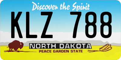 ND license plate KLZ788