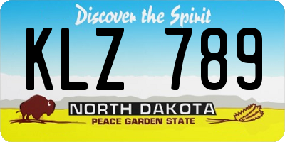 ND license plate KLZ789