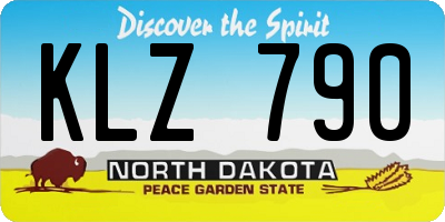 ND license plate KLZ790