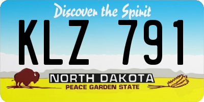 ND license plate KLZ791