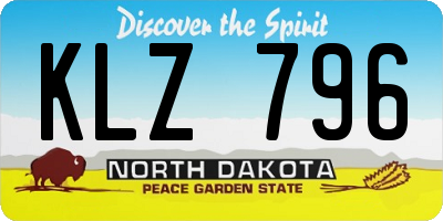 ND license plate KLZ796