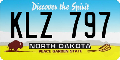 ND license plate KLZ797