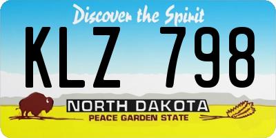 ND license plate KLZ798