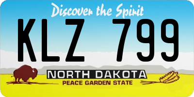ND license plate KLZ799