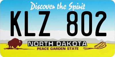 ND license plate KLZ802