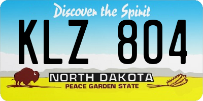 ND license plate KLZ804