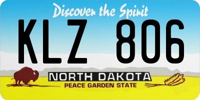 ND license plate KLZ806