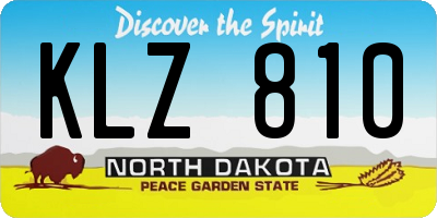 ND license plate KLZ810