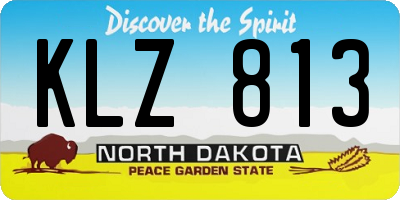 ND license plate KLZ813