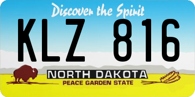 ND license plate KLZ816