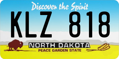 ND license plate KLZ818