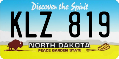 ND license plate KLZ819