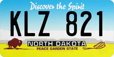 ND license plate KLZ821