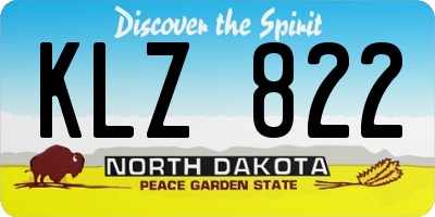 ND license plate KLZ822