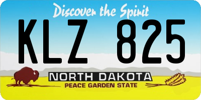 ND license plate KLZ825