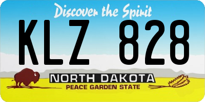 ND license plate KLZ828