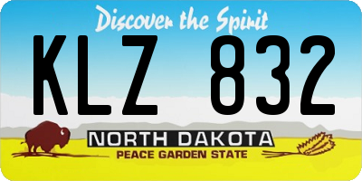 ND license plate KLZ832