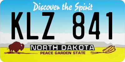 ND license plate KLZ841