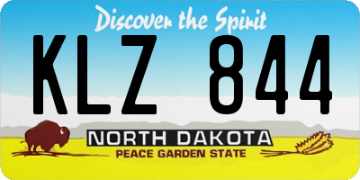 ND license plate KLZ844