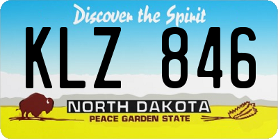 ND license plate KLZ846