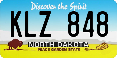 ND license plate KLZ848