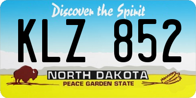 ND license plate KLZ852