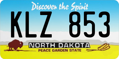 ND license plate KLZ853