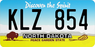 ND license plate KLZ854