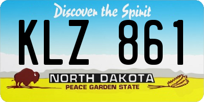 ND license plate KLZ861