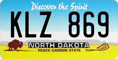 ND license plate KLZ869