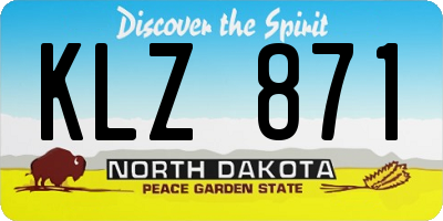 ND license plate KLZ871