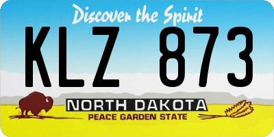 ND license plate KLZ873