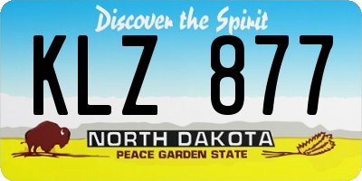 ND license plate KLZ877