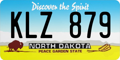ND license plate KLZ879
