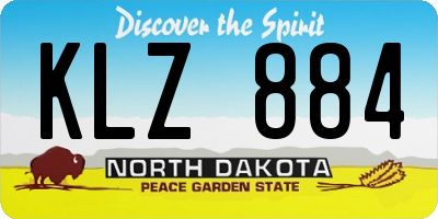 ND license plate KLZ884