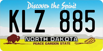 ND license plate KLZ885