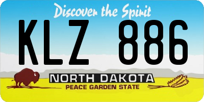 ND license plate KLZ886