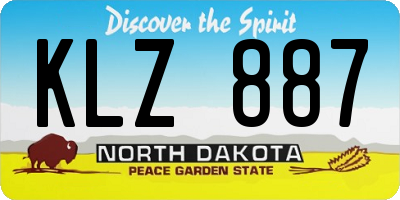 ND license plate KLZ887