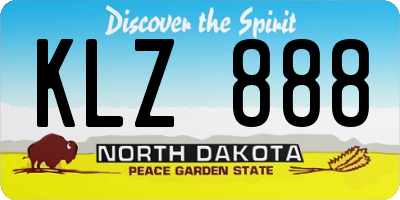 ND license plate KLZ888
