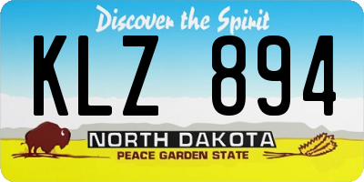 ND license plate KLZ894
