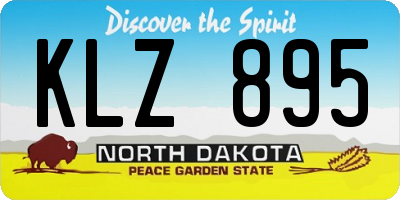 ND license plate KLZ895