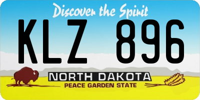ND license plate KLZ896
