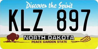 ND license plate KLZ897