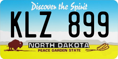 ND license plate KLZ899
