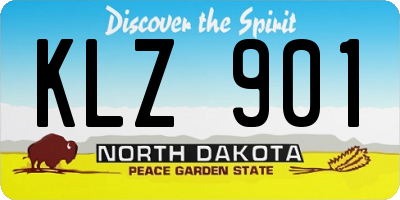 ND license plate KLZ901